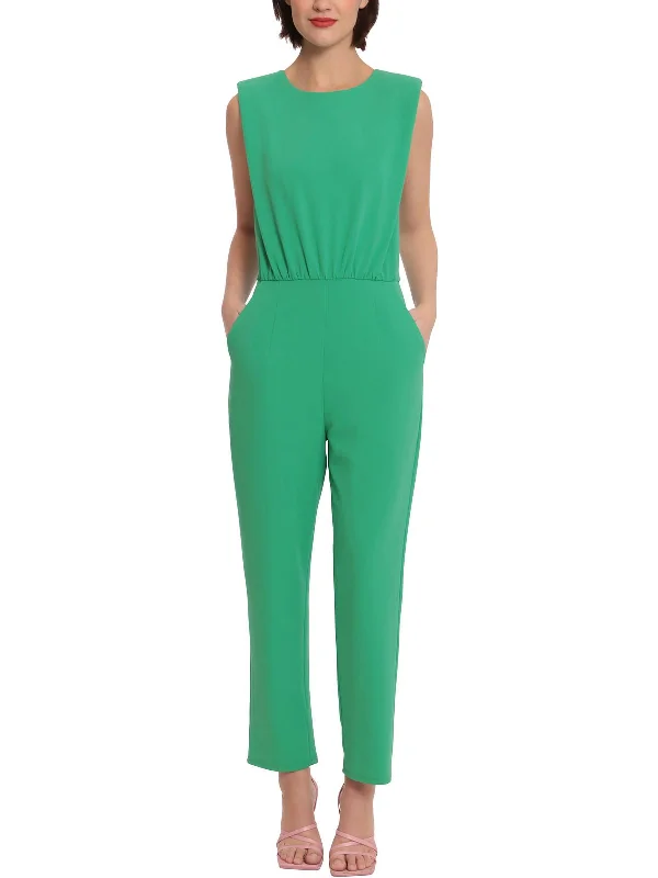 Womens Crepe Pocketed Jumpsuit