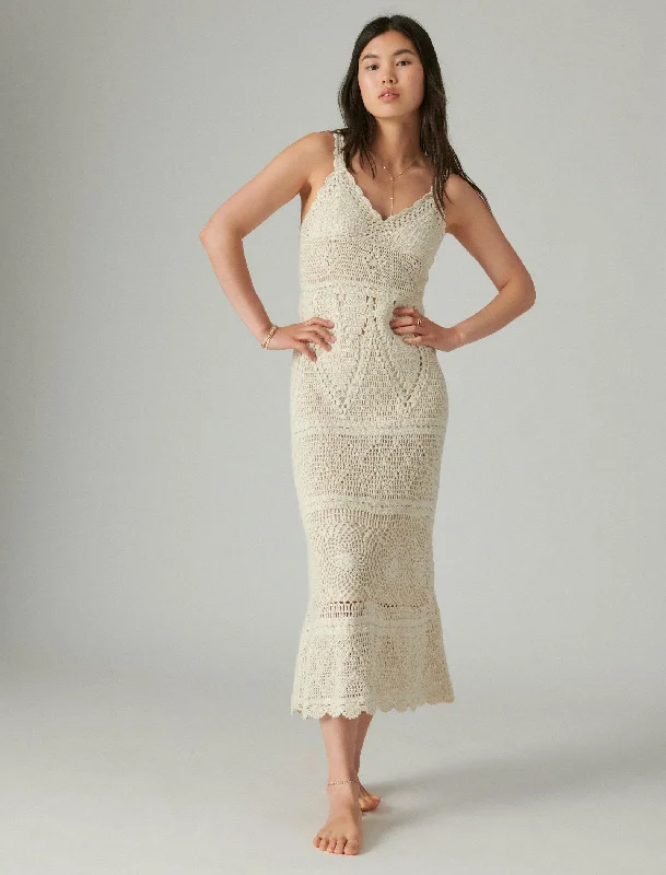 Lucky Brand Women's Crochet Maxi Dress