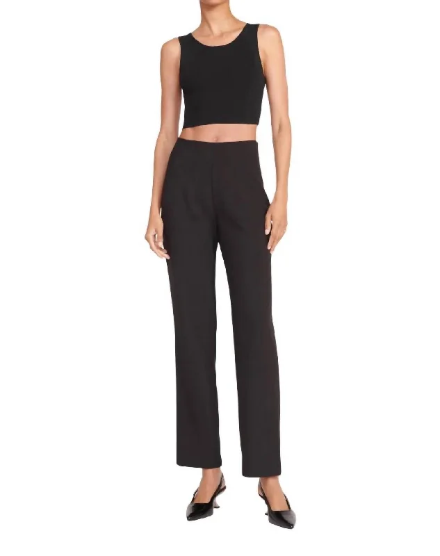 Caleb Straight Leg Pant In Black