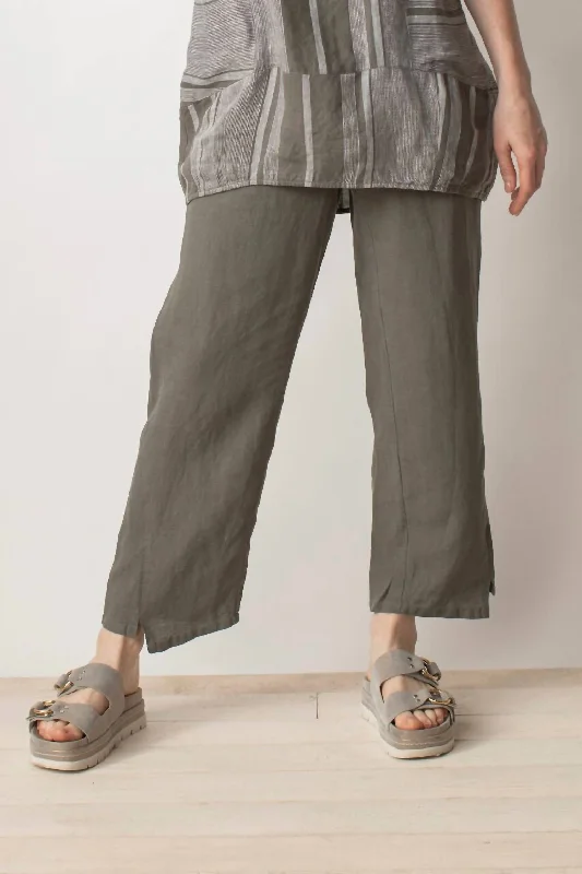 Wide Leg Pant In Grey