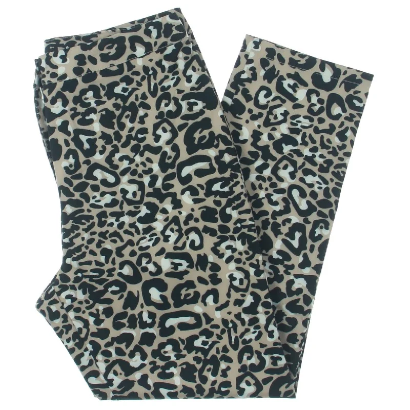 Womens Animal Print High Rise Pants